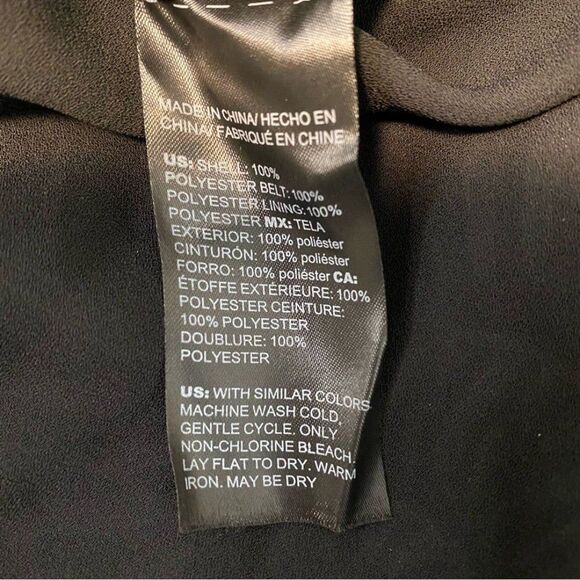 WHBM White Black Fossil Floral Print Midi V Neck AS SEEN ON TV!   SZ 4 - Picture 11 of 11